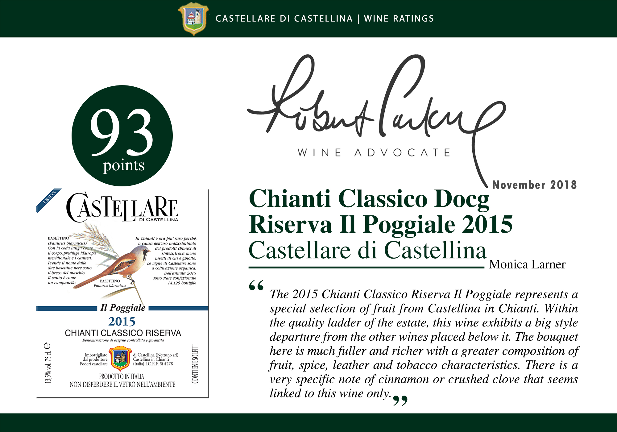 Chianti Classico Riserva Il Poggiale 2015