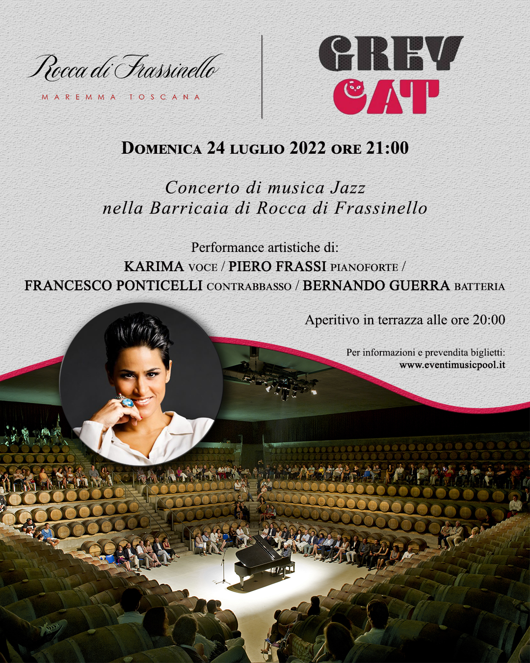 Rocca di Frassinello_Concerto in Barricaia_Domenica 24 luglio 2022